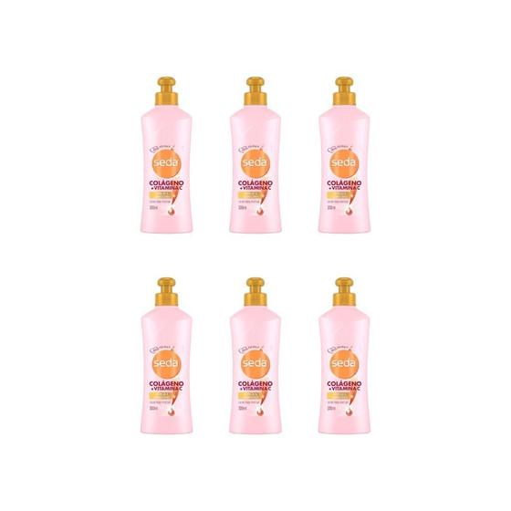 Imagem de Creme Para Pentear Seda 300Ml Colageno+Vitamina C-Kit C/6Un