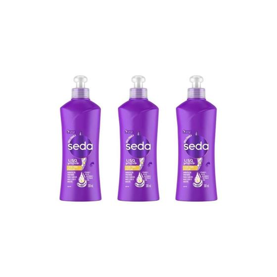 Imagem de Creme Para Pentear Seda 300Ml Liso Perfeito-Kit C/3Un