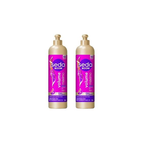 Imagem de Creme Para Pentear Seda 350Ml Boom Volume Maximo-Kit C/2Un