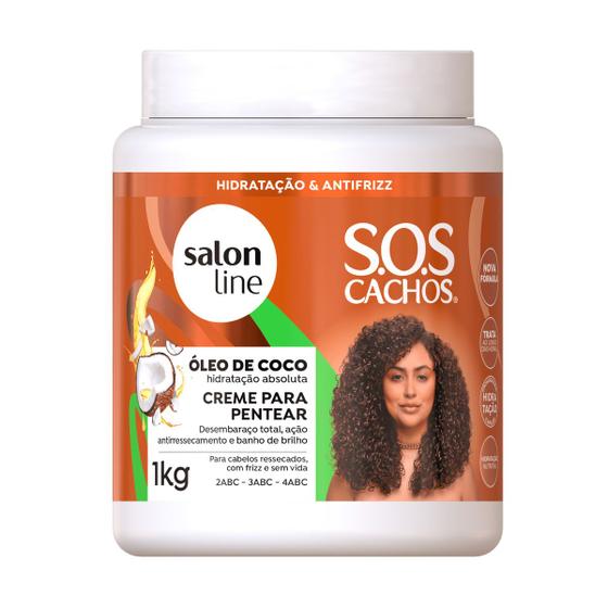 Imagem de Creme para Pentear SOS Cachos Coco Tratamento Profundo Salon Line 1kg