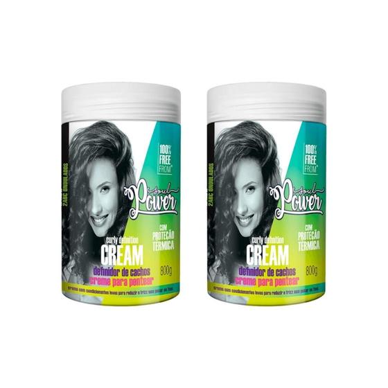 Imagem de Creme Para Pentear Soul Power 800Ml Curly Definiti Cream-2Un