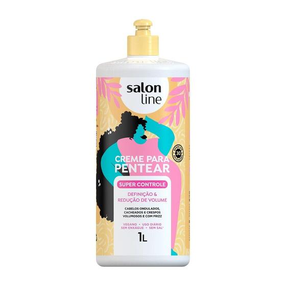 Creme Para Pentear Super Controle Salon Line 1L Menor preço em Creme Para Pentear Super Controle Salon Line 1L