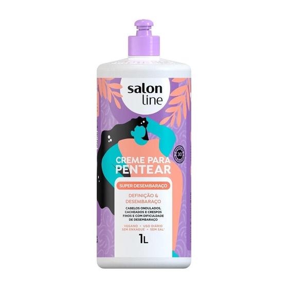 Imagem de Creme Para Pentear Super Desembaraço Salon Line 1L