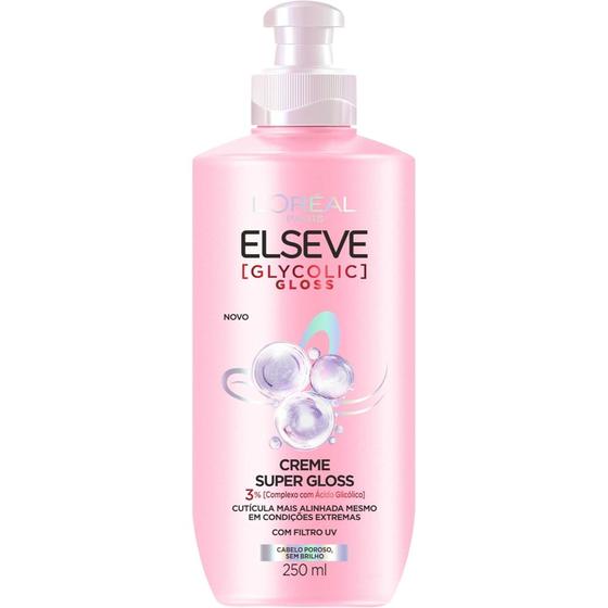 Imagem de Creme para Pentear Super Gloss L'Oréal Paris Elseve Glycolic Gloss 250ML