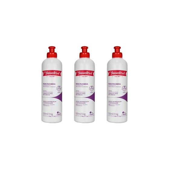Imagem de Creme Para Pentear Yamasterol Niacinamida 320g - Kit C/ 3un