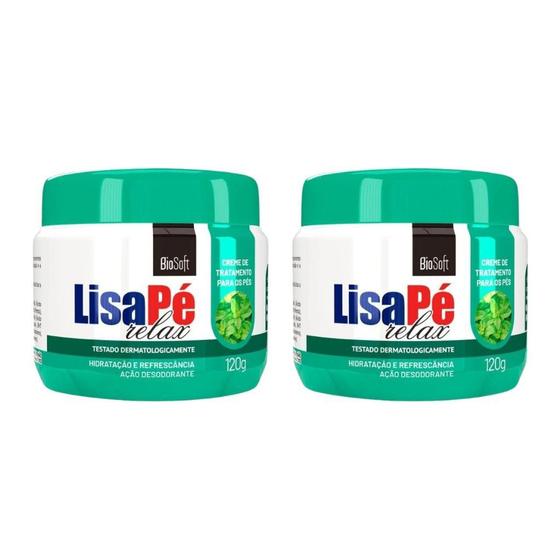 Imagem de Creme Para Pés Soft Hair Lisa Pé Relax 120G - Kit Com 2Un