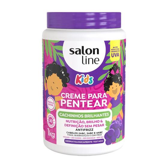 Imagem de Creme Pentear Cachinhos Kids Cheirinho Uva Salon Line 1Kg