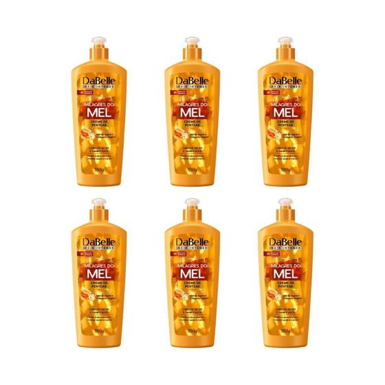 Imagem de Creme Pentear Dabelle 550G Milagres Do Mel - Kit Com 6Un