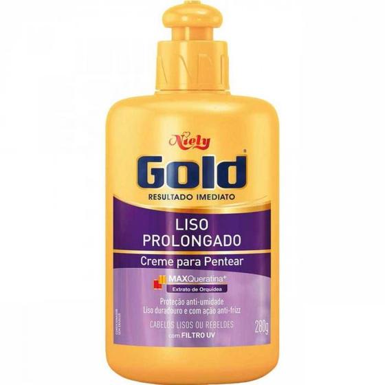 Imagem de Creme Pentear Niely Gold Liso Pleno 250g