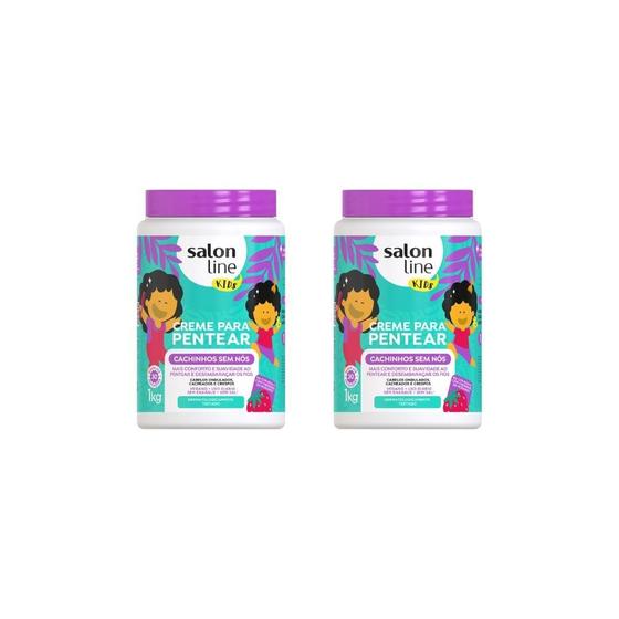 Imagem de Creme Pentear Salon Line 1Kg Kids Cachinhos Sem Nós - 2Un