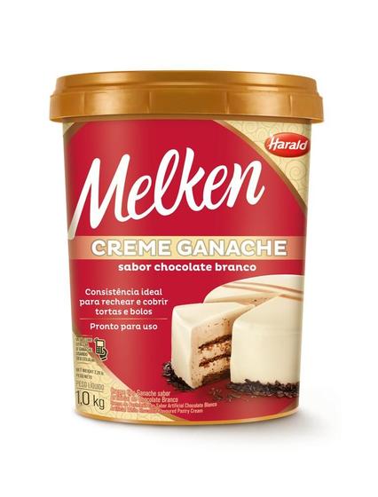 Imagem de CREME RECHEIO GANACHE HARALD MELKEN 1kg BRANCO