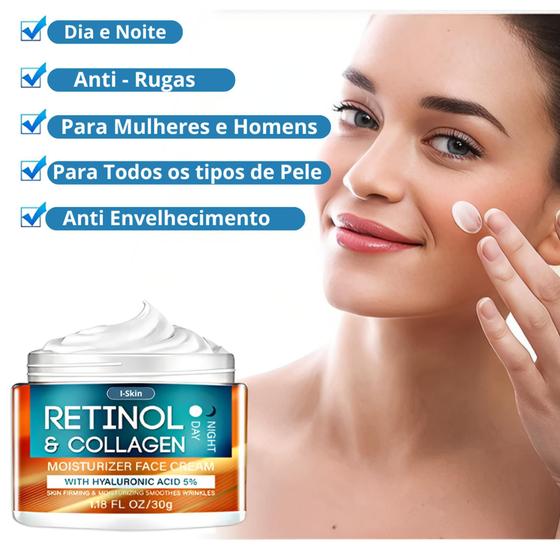 Imagem de Creme Retinol Anti Idade e Anti Rugas com Colágeno para Homens e Mulheres