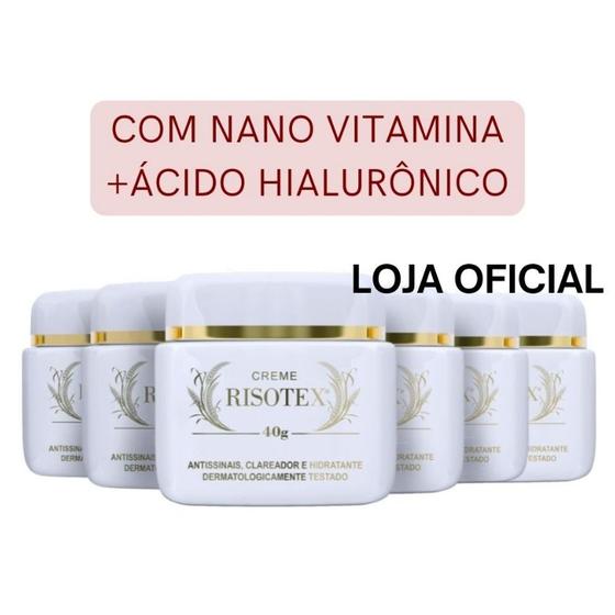 Imagem de Creme Risotex Antissinais 40g  Original - Kit Com 6 Unidades