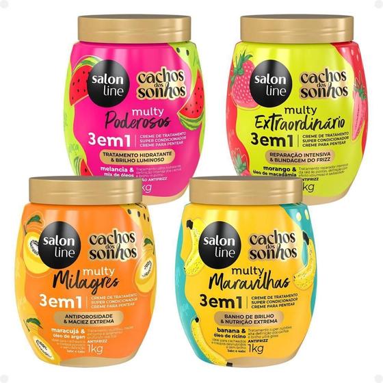 Imagem de Creme Salon Line Multy: Melancia, Morango, Maracujá E Banana