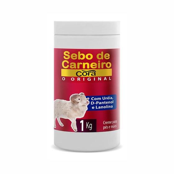 Imagem de Creme sebo de Carneiro (Pés Mãos Cotovelos) 1kg - Cora