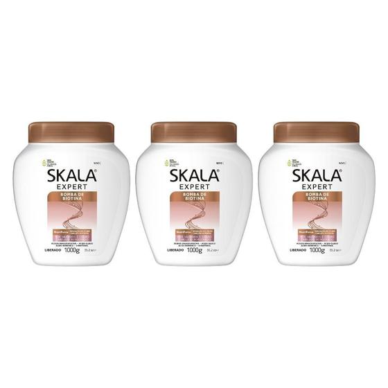 Imagem de Creme Skala 1Kg Bomba Biontina - Kit Com 3Un