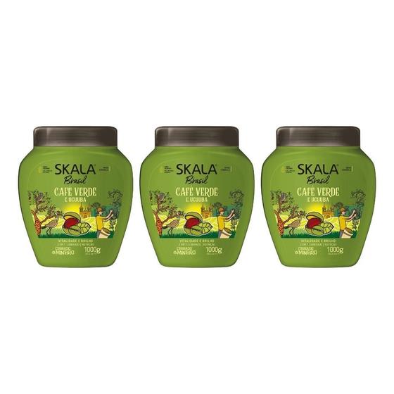 Imagem de Creme Skala 1Kg Cafe Verde E Ucuuba-Kit C/3Un