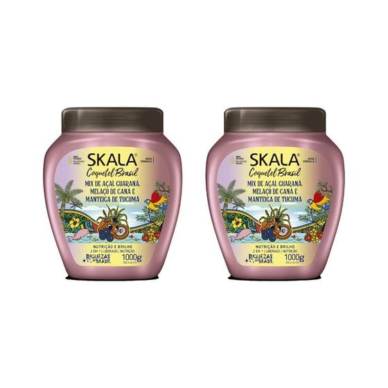 Imagem de Creme Skala 1Kg Coquetel Brasil-Kit C/2Un