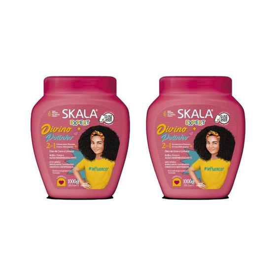 Imagem de Creme Skala 1Kg Divino Potinho Kids-Kit C/2Un