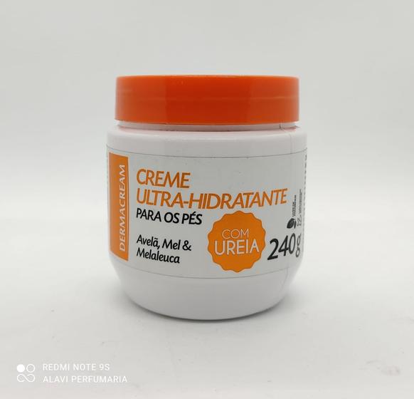 Imagem de Creme Ultra Hidratante para os Pés com Uréia e Melaleuca 240g DERMACREAM