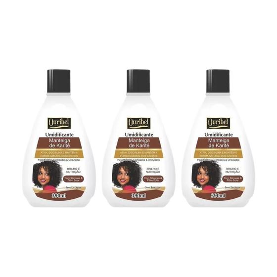 Imagem de Creme Umidificante Ouribel Karite 390Ml - Kit Com 3Un