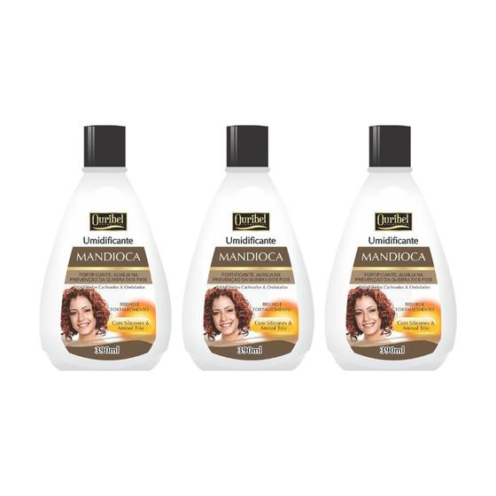 Imagem de Creme Umidificante Ouribel Mandioca 390Ml - Kit Com 3Un