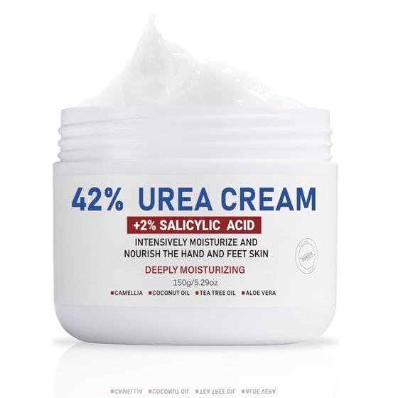 Imagem de Creme Ureia OUKEYA 42% com Ácido Salicílico 2% - 156ml - Para Pés Secos