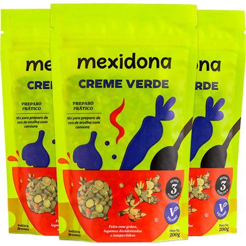 Imagem de Creme Verde Mexidona Vegano contendo 3 pacotes de 200g cada