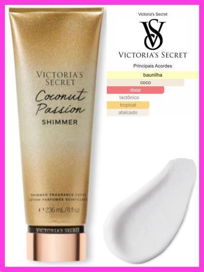 Imagem de Creme Victorias Secret Coconut Passion Shimmer Hidratante Corporal 236ml  Original