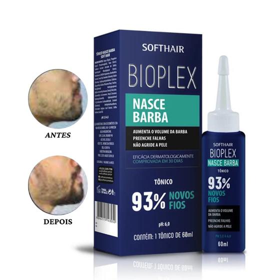 Imagem de Crescer Barba Fórmula Exclusiva Tratamento Bioplex Softhair
