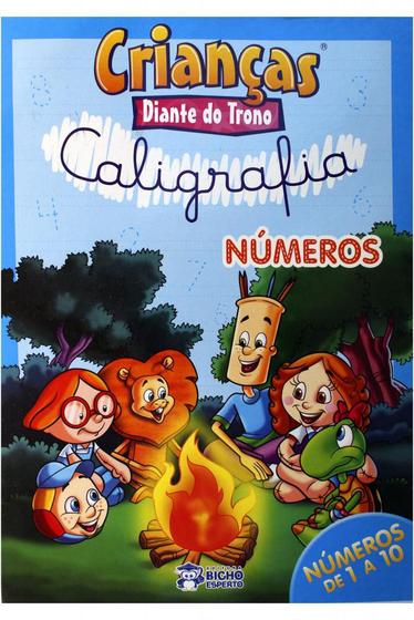 Crianças Diante do Trono - Caligrafia: Números - Bicho Esperto Imagem de Crianças Diante do Trono - Caligrafia: Números - Bicho Esperto