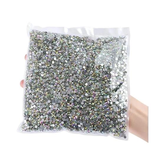 Imagem de Cristal AB Glitter Strass 14400PCS Saco Não Hotfix Nail Art Decoração Acessórios De Diamante