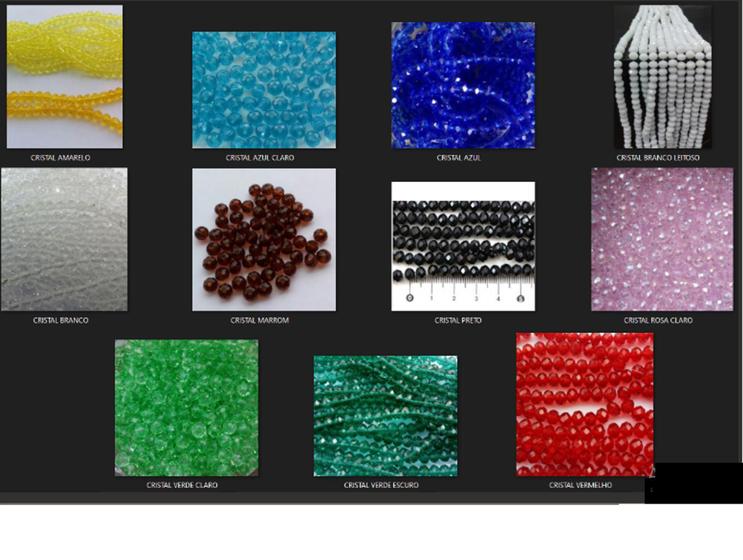 Imagem de Cristal facetado de vidro flat 8mm cerca de 250 unid. terços, pulseiras, tiaras, guias, japamalas.