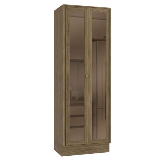 Imagem de Cristaleira 80cm com 2 portas de Vidro 1 Gaveta Linha Modulada Curve N631 Kappesberg