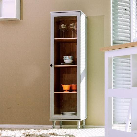 Cristaleira Estante Para Livros Ditália 1 Porta Vidro E-963