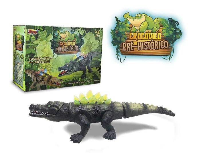 Imagem de Crocodilo Pré Histórico Brinquedo Infantil Jacaré Som E Luz