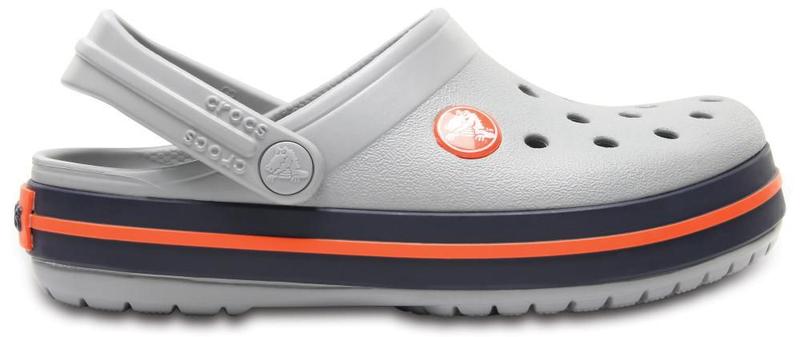 grey orange crocs