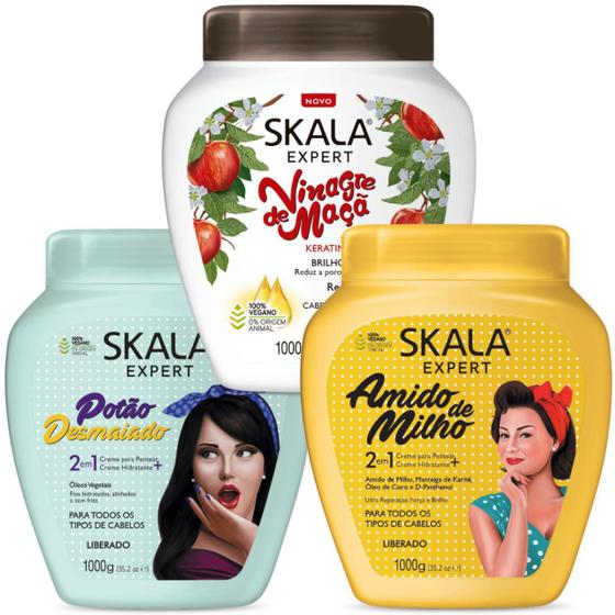 Cronograma Capilar Skala- Nutrição- Hidratação- Reconstrução - Skala ...