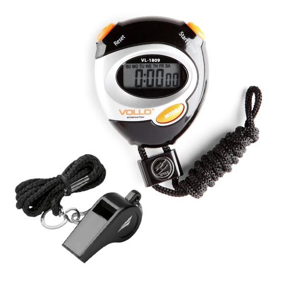 Imagem de Cronômetro de Mão Digital Profissional Stopwatch + Apito