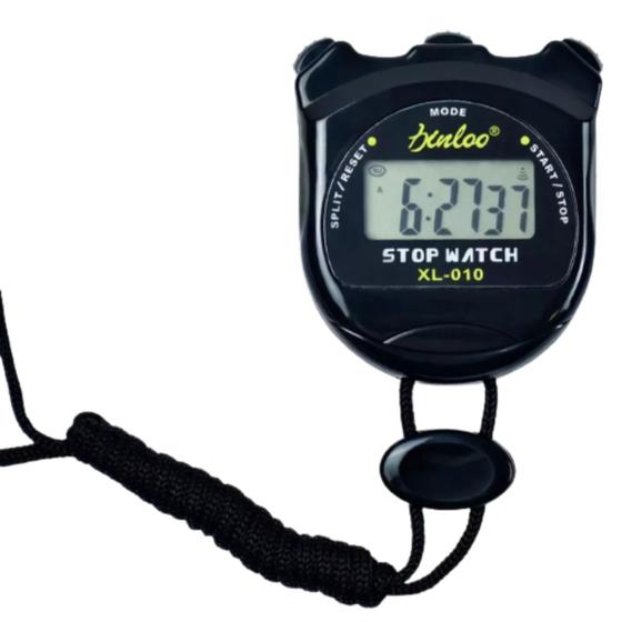 Imagem de Cronômetro digital de mão com relógio alarme e cordão