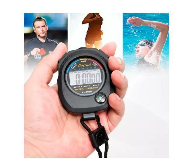 Imagem de Cronômetro Digital De Mão Esportivo Relógio Progressivo Corrida  Alarme Hora Exercício Funcional Natação