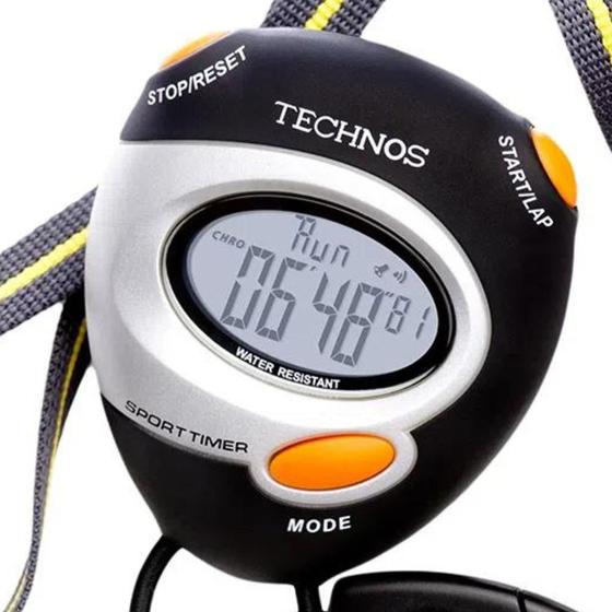 Imagem de Cronômetro Digital Nacional Homologado Timer Regressivo Technos com Alarme e Data YP2151/8P