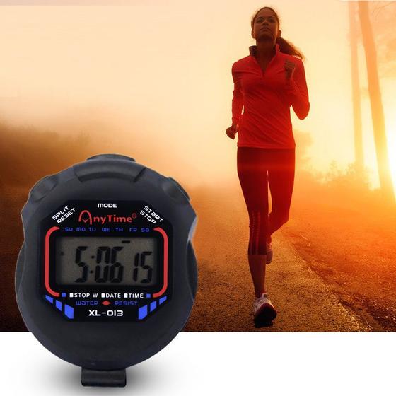 Imagem de Cronômetro Progressivo De Mão Digital Alarme Hora Com Corda Temporizador Esporte Estudo Relógio