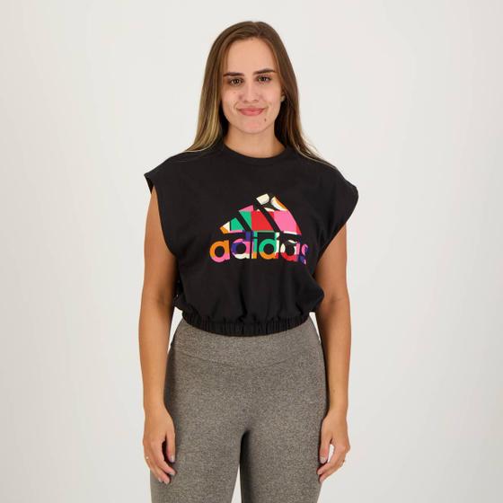 Cropped Adidas Farm Feminina Preta Cropped Fitness Magazine Luiza