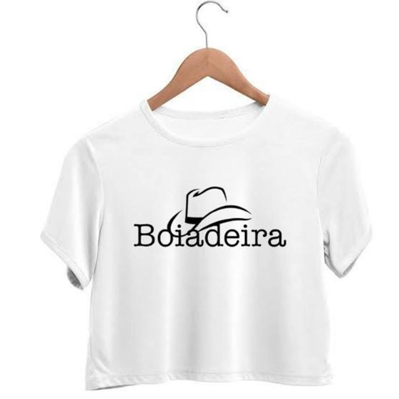 Imagem de Cropped Camiseta 100% Algodão Boiadeira Ana Castela Blusa Feminina