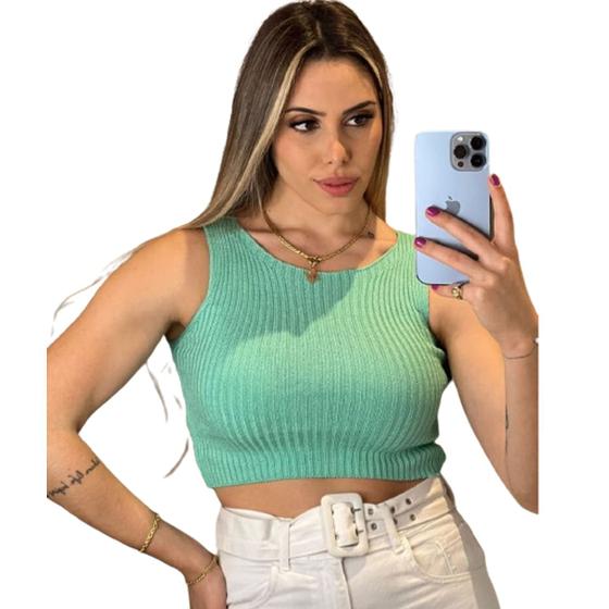 Imagem de Cropped Canelado Tricot