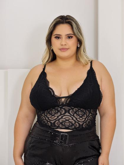 Imagem de Cropped  em renda alça ajustavél modelo Carla