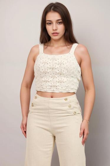 Imagem de Cropped Feminino Vertical Alça Tricot - Valencia Tricot