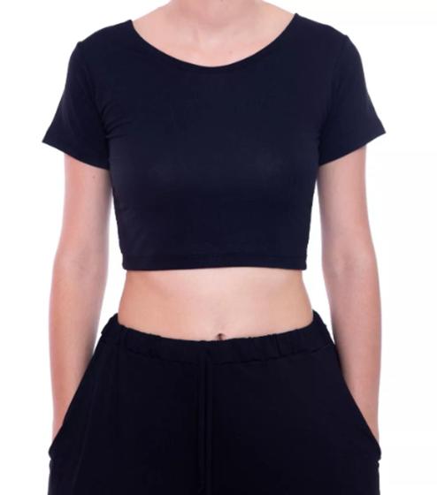 Imagem de Cropped Manga Curta Feminino Blusinha