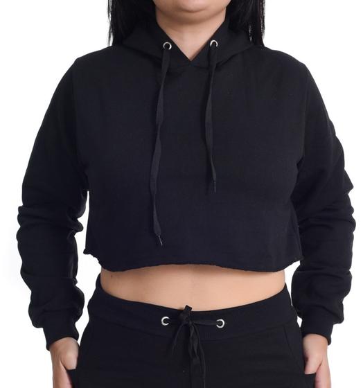 Imagem de Cropped Moletom Curto Feminino Casual Liso